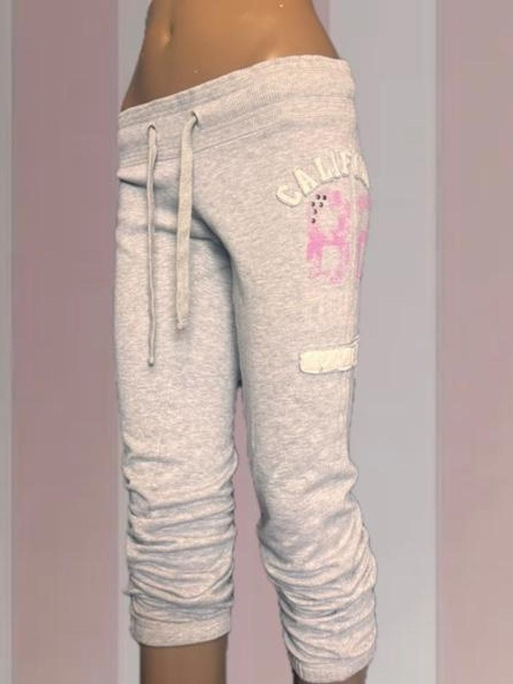 Ardene Vintage Y2K LOW RISE Patch Letter Sweatpants